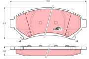 GDB1308DT Sada brzdových destiček, kotoučová brzda DTEC COTEC TRW