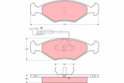 GDB1347 Sada brzdových destiček, kotoučová brzda TRW