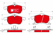 GDB1350DTE Sada brzdových destiček, kotoučová brzda DTEC COTEC TRW