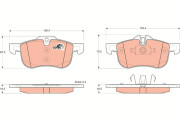 GDB1374 Sada brzdových destiček, kotoučová brzda COTEC TRW