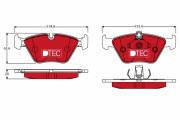 GDB1404DTE Sada brzdových destiček, kotoučová brzda DTEC COTEC TRW