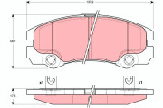 GDB1436 Sada brzdových destiček, kotoučová brzda TRW