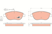 GDB1483 Sada brzdových destiček, kotoučová brzda COTEC TRW