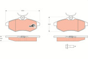 GDB1495 Brzdové destičky COTEC TRW