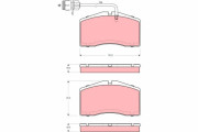 GDB1506 TRW sada brzdových platničiek kotúčovej brzdy GDB1506 TRW