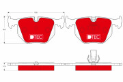 GDB1530DTE Sada brzdových destiček, kotoučová brzda DTEC COTEC TRW