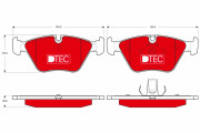 GDB1531DTE Sada brzdových destiček, kotoučová brzda DTEC COTEC TRW
