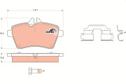 GDB1629 Sada brzdových destiček, kotoučová brzda COTEC TRW