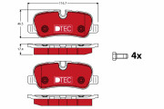 GDB1632DTE Sada brzdových destiček, kotoučová brzda DTEC COTEC TRW