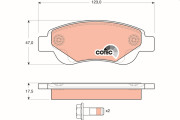 GDB1633 Sada brzdových destiček, kotoučová brzda COTEC TRW