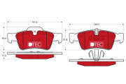 GDB1643DTE Sada brzdových destiček, kotoučová brzda DTEC COTEC TRW