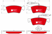 GDB1672DTE Sada brzdových destiček, kotoučová brzda DTEC COTEC TRW