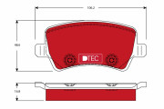 GDB1685DTE Sada brzdových destiček, kotoučová brzda DTEC COTEC TRW