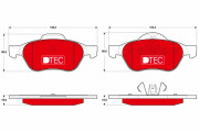 GDB1687DTE Sada brzdových destiček, kotoučová brzda DTEC COTEC TRW