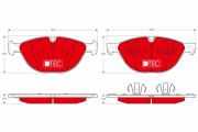 GDB1728DTE Brzdové destičky DTEC COTEC TRW