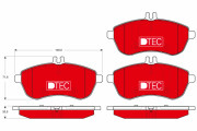 GDB1736DTE Sada brzdových destiček, kotoučová brzda DTEC COTEC TRW