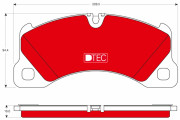 GDB1774DTE Sada brzdových destiček, kotoučová brzda DTEC COTEC TRW