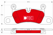 GDB1875DTE Sada brzdových destiček, kotoučová brzda DTEC COTEC TRW