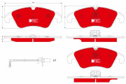 GDB1916DTE Sada brzdových destiček, kotoučová brzda DTEC COTEC TRW