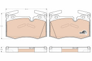 GDB1948 Sada brzdových destiček, kotoučová brzda COTEC TRW