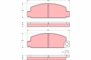 GDB196 Sada brzdových destiček, kotoučová brzda TRW