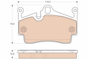 GDB1961 TRW sada brzdových platničiek kotúčovej brzdy GDB1961 TRW