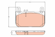 GDB2118 Sada brzdových destiček, kotoučová brzda TRW