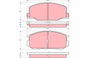 GDB216 Sada brzdových destiček, kotoučová brzda TRW