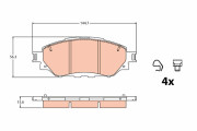 GDB2196 Brzdové destičky TRW