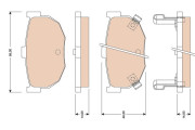 GDB3051DT Sada brzdových destiček, kotoučová brzda DTEC COTEC TRW