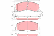 GDB3086 Sada brzdových destiček, kotoučová brzda TRW