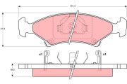 GDB3096DT Sada brzdových destiček, kotoučová brzda DTEC COTEC TRW