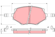 GDB3103DT Sada brzdových destiček, kotoučová brzda DTEC COTEC TRW