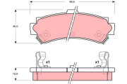 GDB3115DT Sada brzdových destiček, kotoučová brzda DTEC COTEC TRW