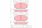 GDB313 Sada brzdových destiček, kotoučová brzda TRW