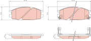 GDB3149 Sada brzdových destiček, kotoučová brzda TRW