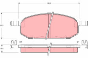 GDB3153 Sada brzdových destiček, kotoučová brzda TRW