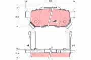 GDB3174 Sada brzdových destiček, kotoučová brzda COTEC TRW