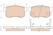 GDB3175 Sada brzdových destiček, kotoučová brzda COTEC TRW