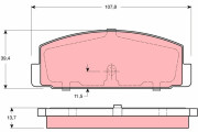 GDB3194 Sada brzdových destiček, kotoučová brzda TRW