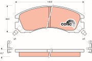 GDB3200 Sada brzdových destiček, kotoučová brzda COTEC TRW