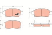 GDB3218DT Sada brzdových destiček, kotoučová brzda DTEC COTEC TRW