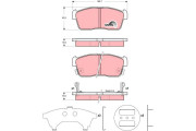 GDB3236DT Sada brzdových destiček, kotoučová brzda DTEC COTEC TRW