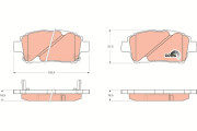 GDB3242DT Sada brzdových destiček, kotoučová brzda DTEC COTEC TRW