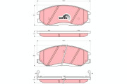 GDB3244DT Sada brzdových destiček, kotoučová brzda DTEC COTEC TRW
