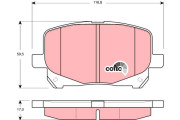 GDB3248DT Sada brzdových destiček, kotoučová brzda DTEC COTEC TRW