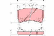 GDB3262 Sada brzdových destiček, kotoučová brzda TRW