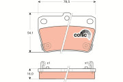 GDB3279DT Sada brzdových destiček, kotoučová brzda DTEC COTEC TRW