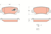 GDB3289 Sada brzdových destiček, kotoučová brzda COTEC TRW