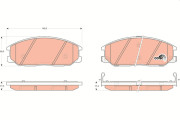 GDB3297 TRW sada brzdových platničiek kotúčovej brzdy GDB3297 TRW